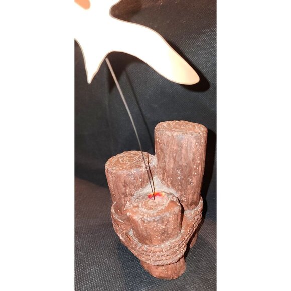 Wooden Resin Seagull Sculpture With Rustic Dock Stand MCM Mid Century - Picture 2 of 8